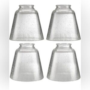 ASPEN Clear Bubbled Thick & Heavy Glass Shades 4 pack Ceiling Fan Vanity Light